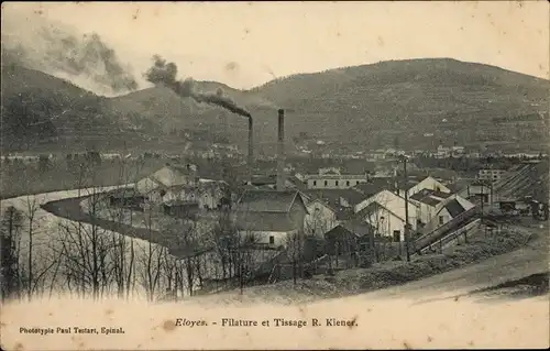 Ak Eloyes Vosges, Filature et Tissage R. Kiener