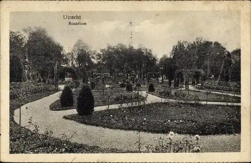 Ak Utrecht Niederlande, Rosarium