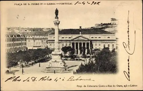 Ak Lisboa Lissabon Portugal, Praca de D. Pedro