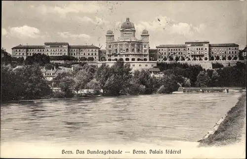 Ak Bern Stadt Schweiz, Bundesgebäude