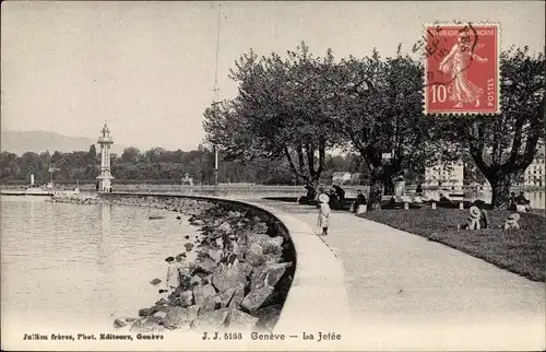 Ak Genf Genf Schweiz, La Jetée