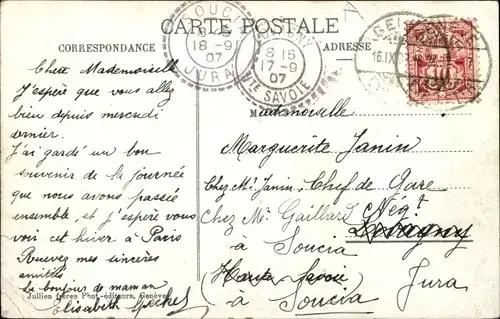 Ak Genf Genf Schweiz, Blick vom Jetée aus