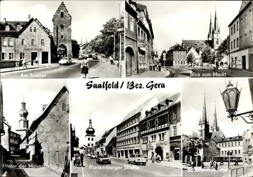 Ak Saalfeld an der Saale Thüringen, Hinter der Mauer, Am Saaltor, Blankenburger Straße