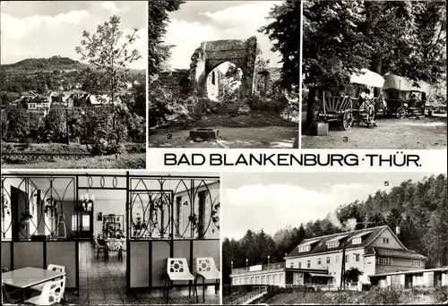 Ak Bad Blankenburg in Thüringen, Burgruine Greifenstein, Jugendherberge