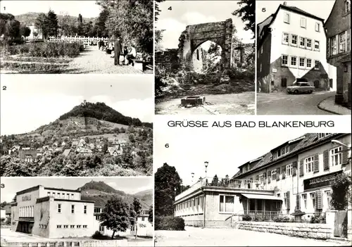 Ak Bad Blankenburg in Thüringen, Kulturpark, Stadthalle, Fröbel-Gedenkstätte, Jugendherberge