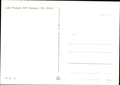 Ak Heubach Masserberg in Thüringen, Café Heubach