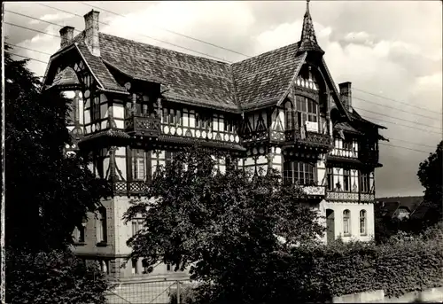 Ak Bad Salzungen in Thüringen, Kindersanatorium Charlottenhall, Fachwerkhaus