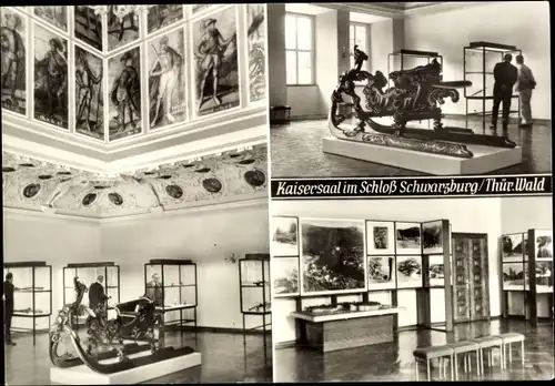 Ak Schwarzburg in Thüringen, Kaisersaal im Schloss Schwarzburg