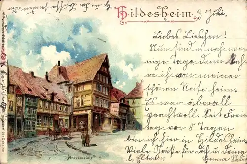 Litho Hildesheim in Niedersachsen, Andreasplatz