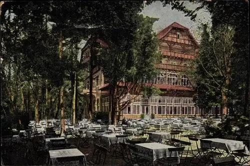 Ak Braunschweig in Niedersachsen, Kurhaus Richmond, Terrasse