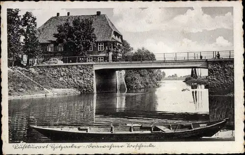 Ak Hitzacker Elbe Niedersachsen, Drawehner Torschänke, Brücke