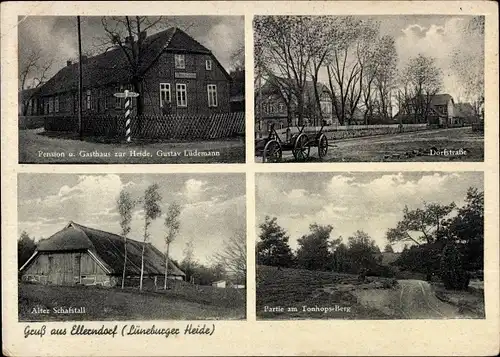 Ak Ellerndorf Eimke Lüneburger Heide, Altes Schafstall, Pension und Gasthaus zur Heide