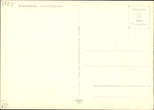 Ak Hermannsburg Südheide in der Lüneburger Heide, Neues Missionshaus