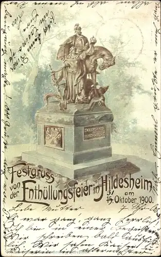 Litho Hildesheim in Niedersachsen, Enthüllungsfeier, Denkmal