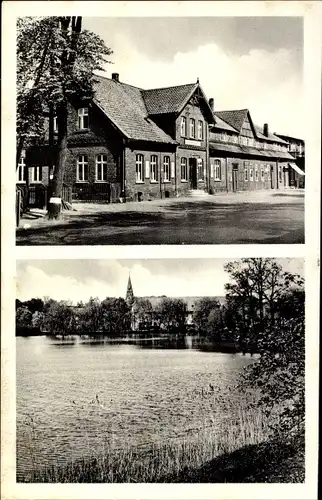 Ak Bienenbüttel in der Lüneburger Heide, Gasthaus Kruskop, Partie am Wasser
