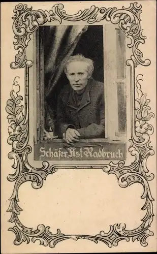 Passepartout Ak Radbruch in Niedersachsen, Schäfer Ast, Karikaturist