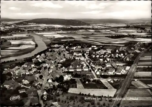 Ak Boffzen an der Weser, Luftbild