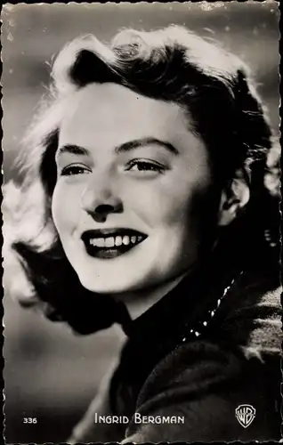 Ak Schauspielerin Ingrid Bergman, Portrait, Carboplane, WB