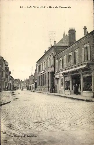 Ak Saint Just Oise, Rue de Beauvais