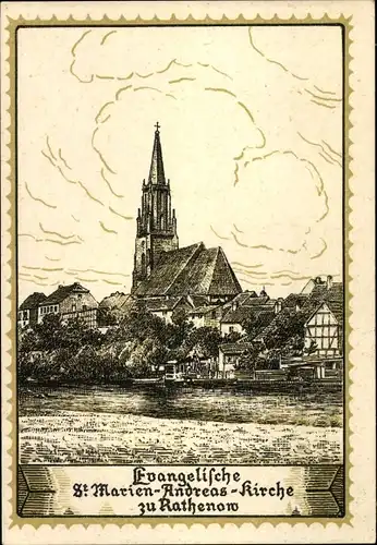 Ak Rathenow im Havelland, Evangelische St. Marien Andreas Kirche