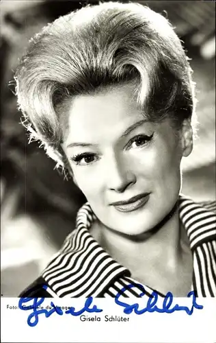 Ak Schauspielerin Gisela Schlüter, Portrait, Autogramm