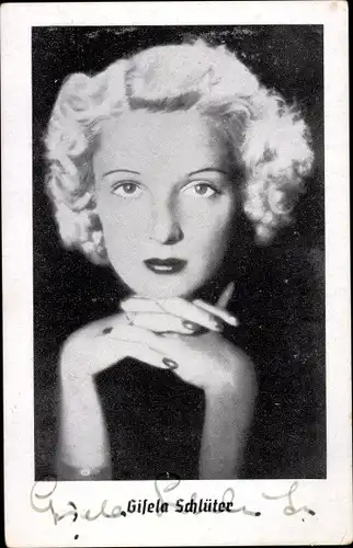 Ak Schauspielerin Gisela Schlüter, Portrait, Autogramm
