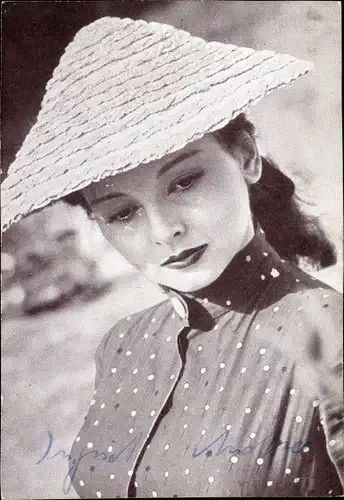 Ak Schauspielerin Ingrid Andree Portrait, Autogramm