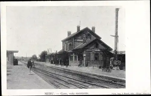 Ak Meru Oise, Bahnhof, Gleisseite