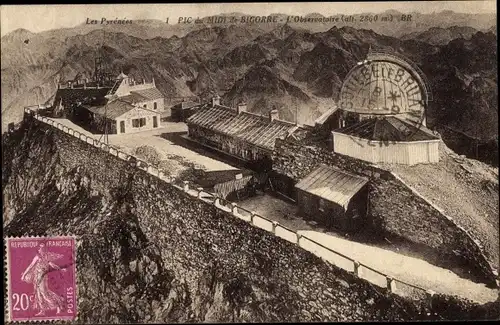 Ak Bigorre Hautes Pyrenäen, das Observatorium