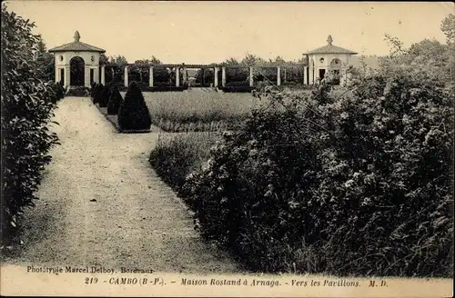 Ak Cambo les Bains Pyrénées Atlantiques, Maison Rostand in Arnaga, siehe Pavillons