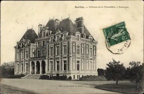 Ak Sarthe, Château de la Masselière, in Bazouges