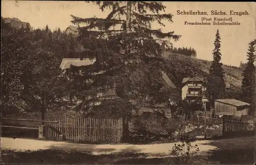 Ak Schellerhau Altenberg im Erzgebirge, Fremdenheim Schellermühle