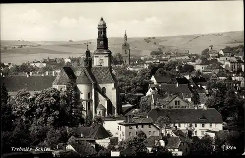 Ak Trzebnica Trebnitz Schlesien, Gesamtansicht, Kirche