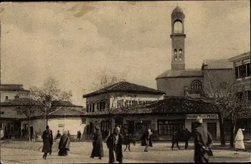 Ak Scutari Skutari Shkodra Albanien, Hauptplatz, katholische Kirche