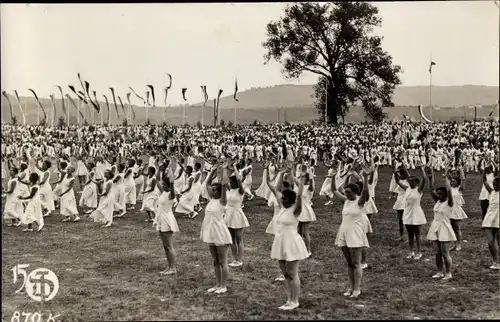 Foto Ak Stuttgart, 15. Deutsches Sportfest 1933, Turnerinnen