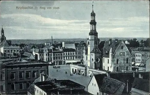 Ak Krotoszyn Krotoschin Posen, Ring von oben