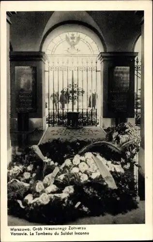 Ak Warszawa Warschau Polen, Grab des unbekannten Soldaten