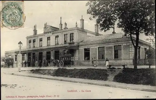 Ak Laigle L&#39;Aigle Orne, La Gare