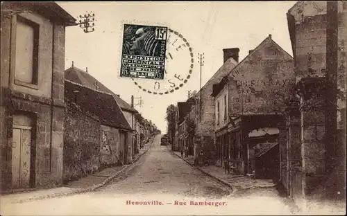 Ak Henonville Oise, Rue Bamberger