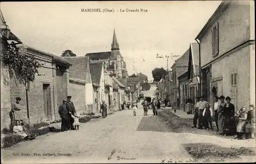 Ak Marissel Oise, La Grande Rue