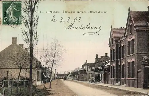 Ak Ghyvelde Nord, Jungenschule, Route d&#39;Uxem