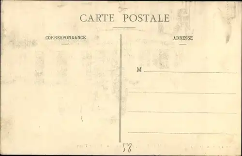 Postkarte Clamecy Nièvre, Überschwemmung 1910, Rue Thiers, Cafe de l&#39;Univers