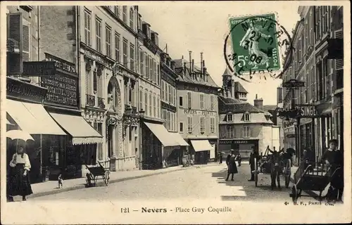 Ak Nevers Nièvre, Place Guy Coquille, Sänger