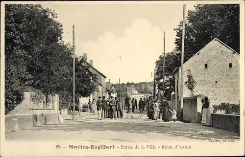 Ak Moulins Engilbert Nièvre, Eingang zur Stadt, Route d&#39;Autun