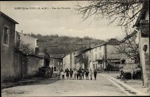 Ak Blénod les Toul Meurthe et Moselle, Rue des Hazards