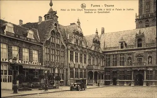 Ak Veurne Veurne Westflandern, Rathaus, Justizpalast