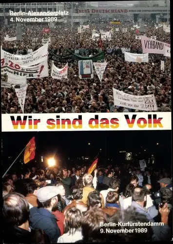 Ak Berlin Mitte, Wir sind das Volk, Demonstrationen November 1989