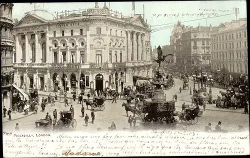 Ak West End London City England, Piccadilly Circus