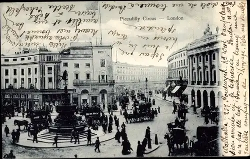 Ak West End London City England, Piccadilly Circus