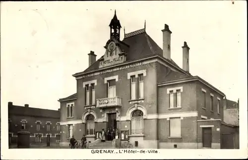 Ak Grenay Pas de Calais, das Rathaus